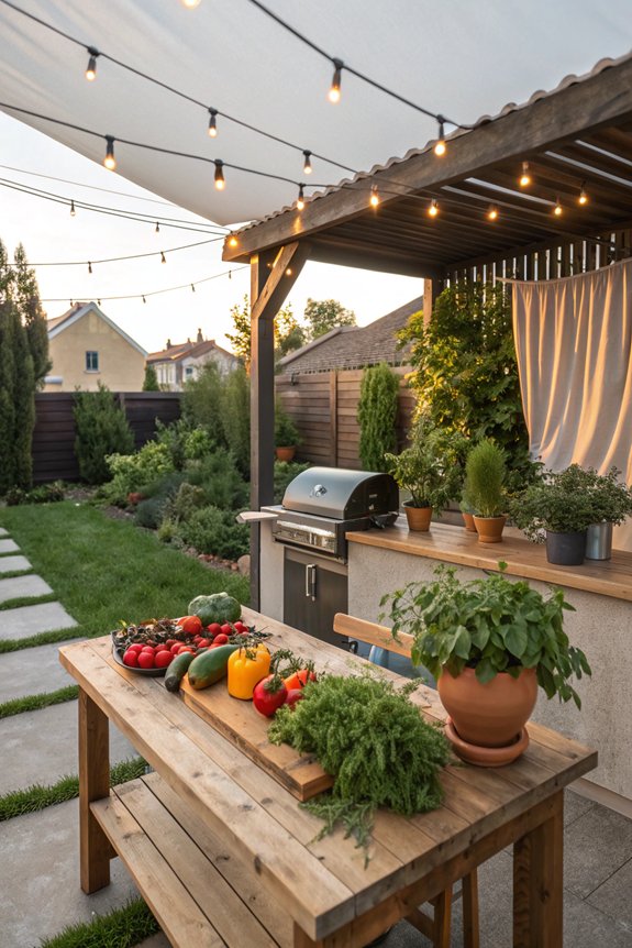 outdoor cooking essentials setup