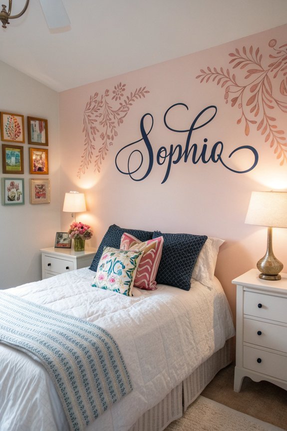 personalized bedroom name decals