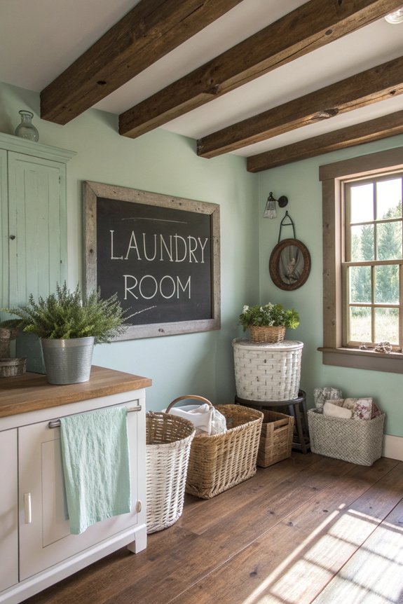 personalized chalkboard laundry decor