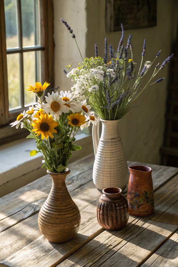 rustic ceramic vase charm