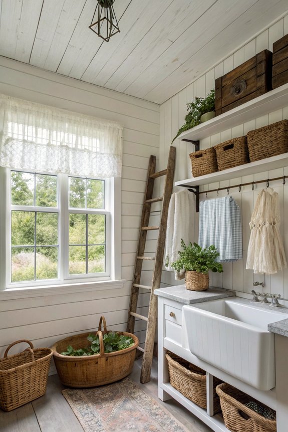 rustic charm with shiplap