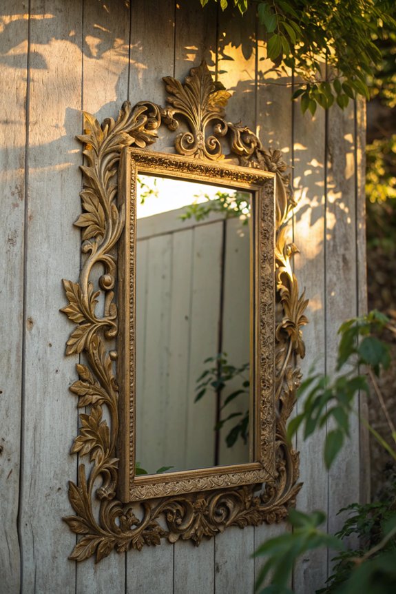 rustic gold mirror elegance
