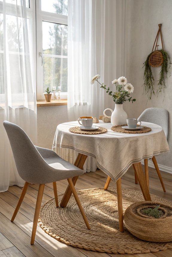 scandinavian breakfast nook simplicity