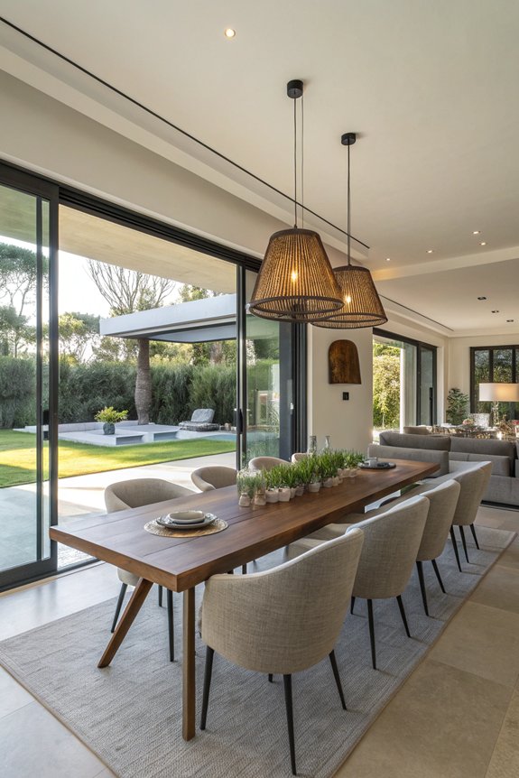 seamless dining area connection