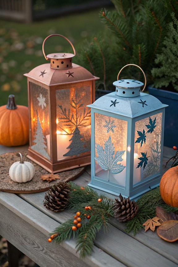 seasonal themed lantern decor