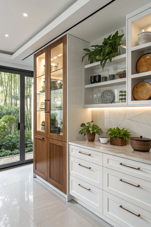 sleek modern kitchen storage