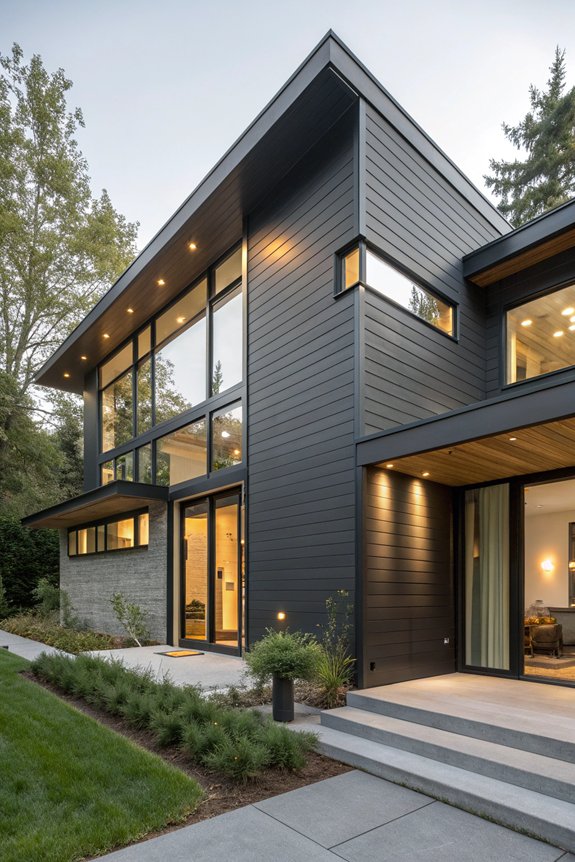 sleek modern siding features