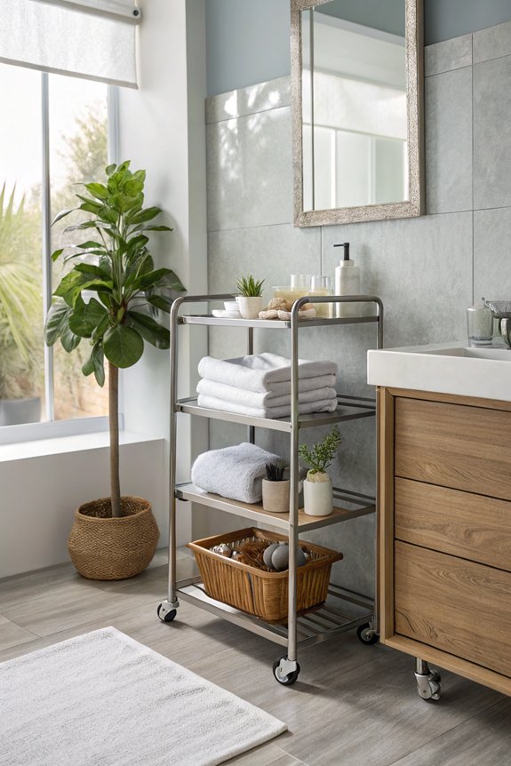 slimline cart for storage
