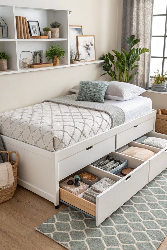 space saving trundle storage beds