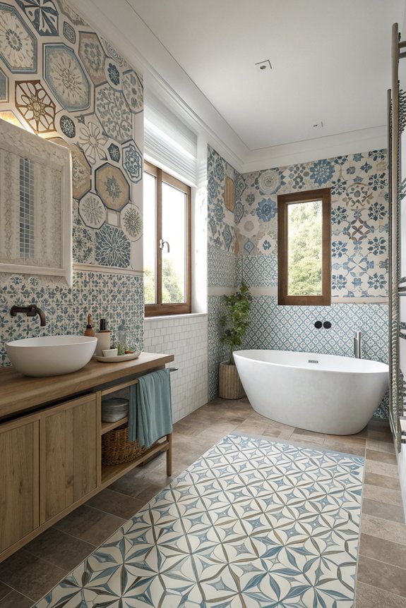 stylish bathroom tile patterns