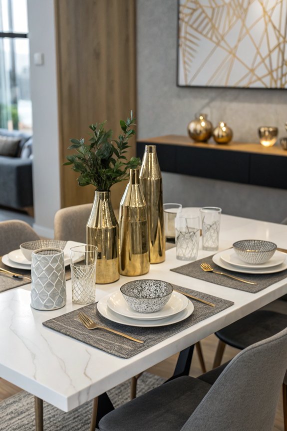 stylish geometric table decor
