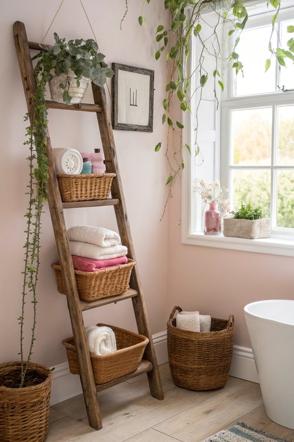 stylish ladder storage solution