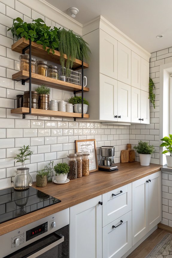 stylish storage backsplash solution