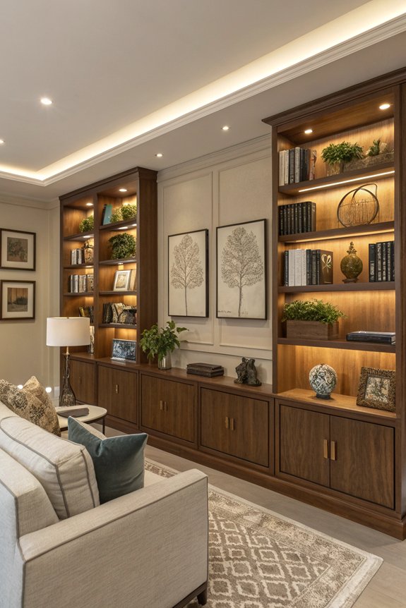 themed shelving for cohesion