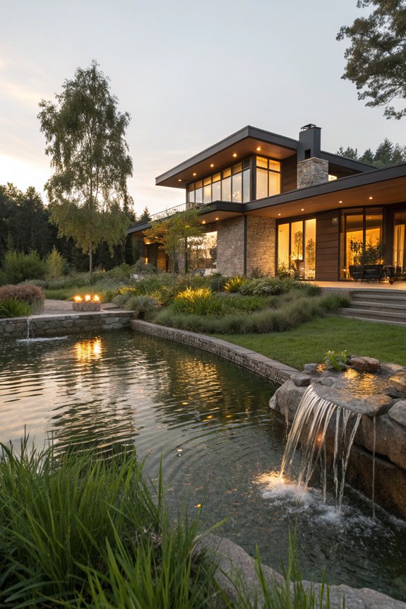 tranquil water features enhance landscapes