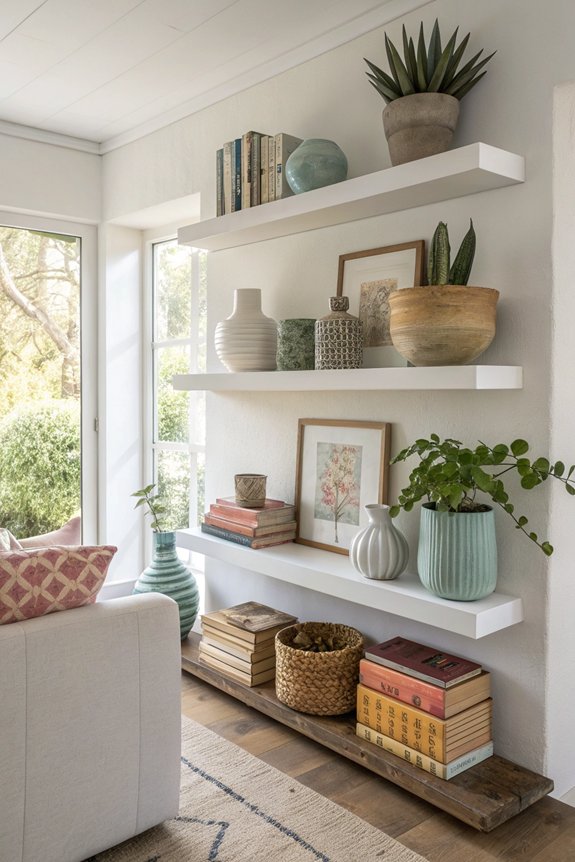 versatile floating shelf installation