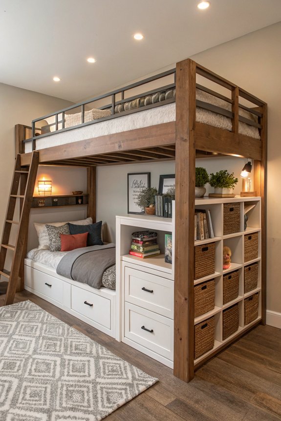 versatile loft beds with storage