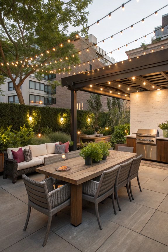 versatile outdoor dining space