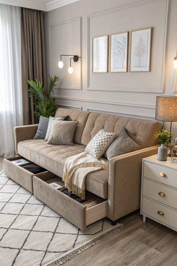 versatile sofa bed storage