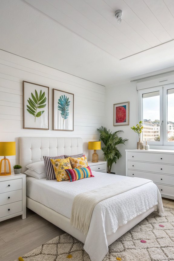 vibrant accents energize white