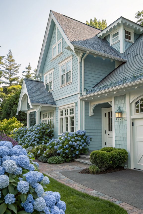 vibrant blues enhance grey
