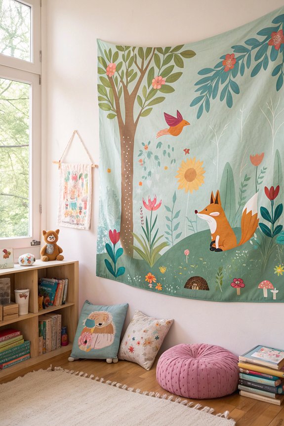 vibrant playful child tapestries