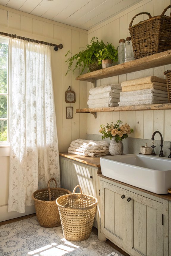 vintage baskets enhance charm