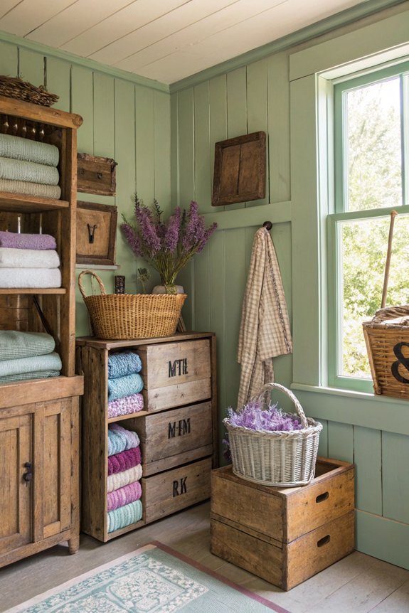 vintage crates for storage