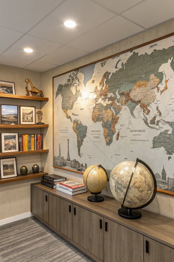adventure inspired office decor