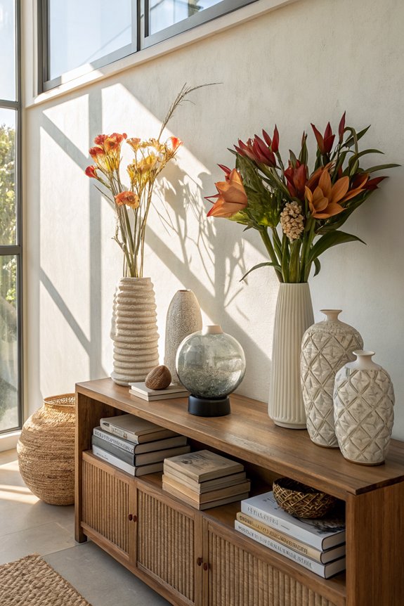 arrange items by height