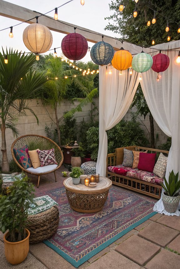 bohemian outdoor design elements