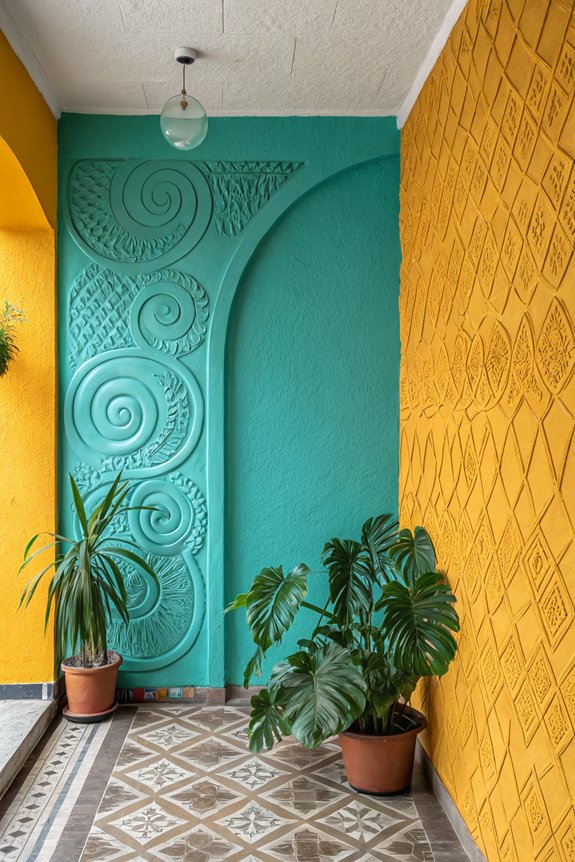 bold color blocking walls