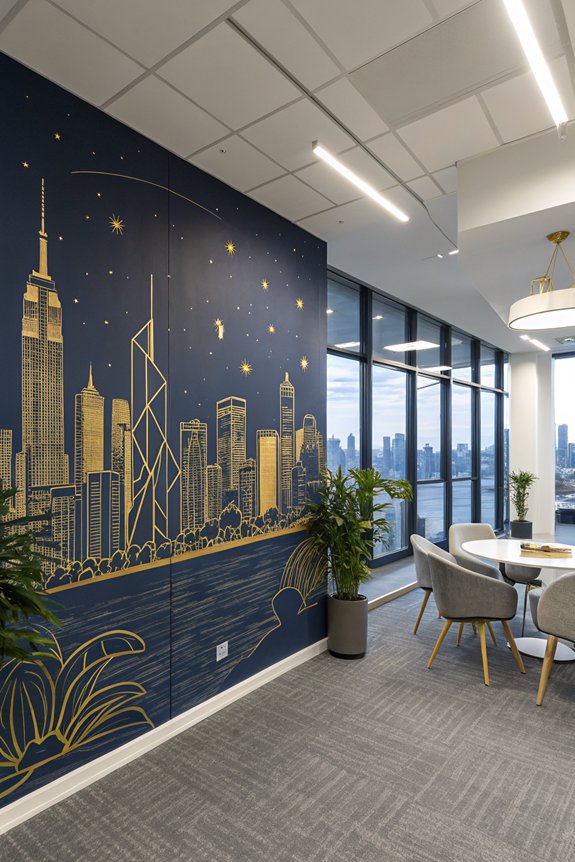 bold mural office transformation