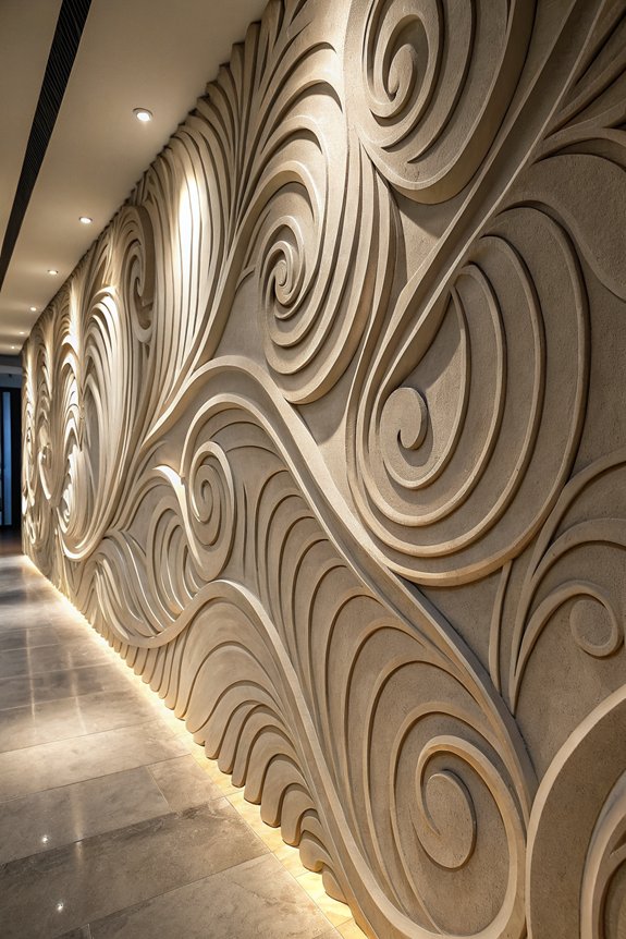 bold plaster wall art
