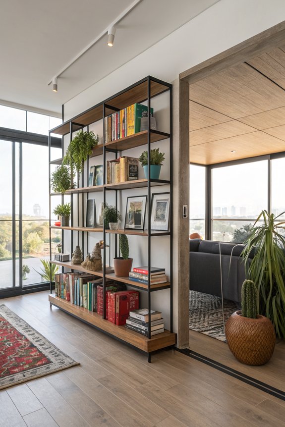bookshelves as stylish dividers