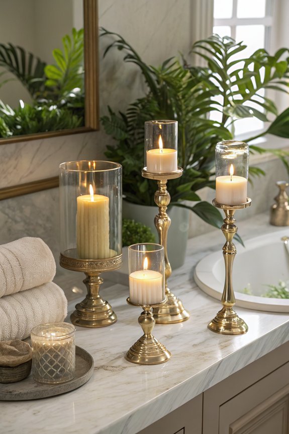 candle holders create ambiance