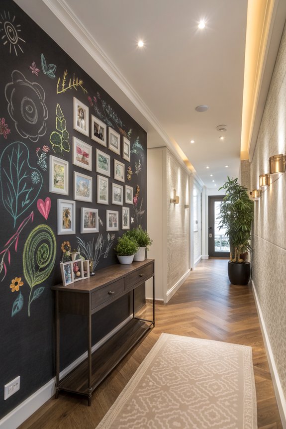 chalkboard wall creativity hub