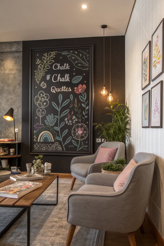 chalkboard wall for creativity
