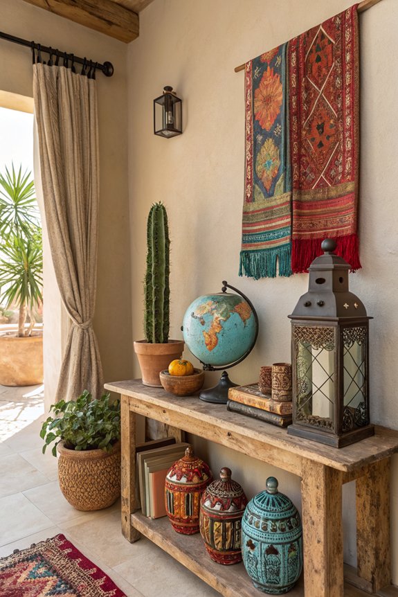chic display of souvenirs