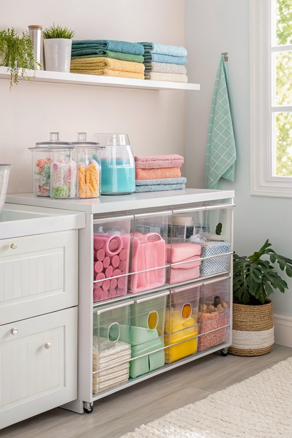 clear containers enhance organization