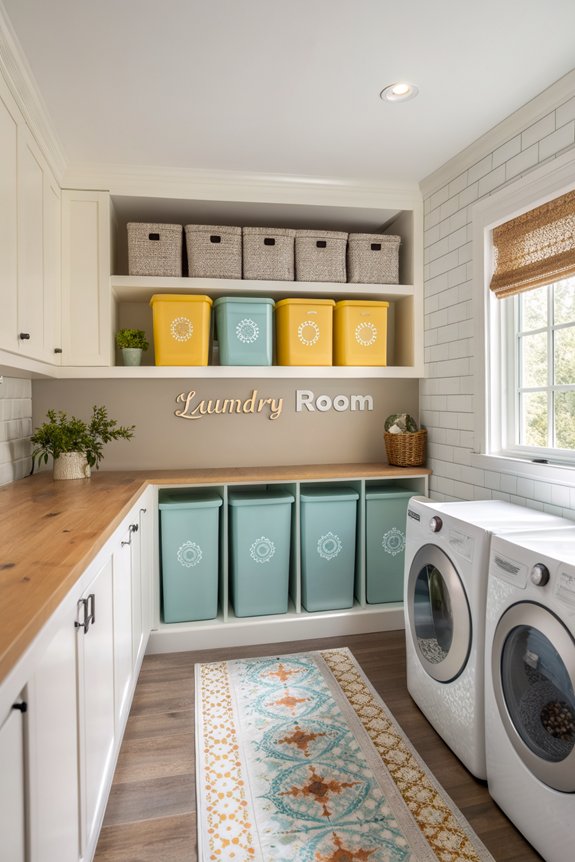 color coded laundry sorting system