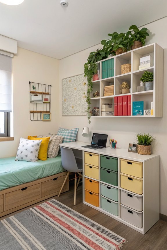 color coded storage organization
