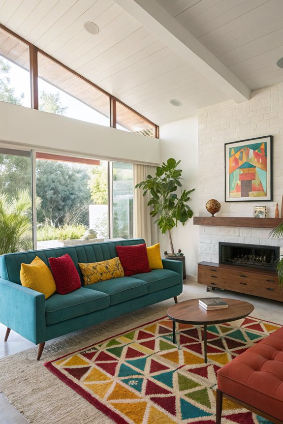 colorful accents brighten decor