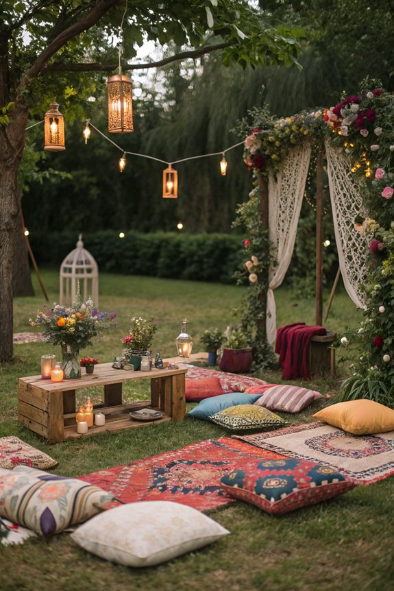 colorful bohemian wedding vibe