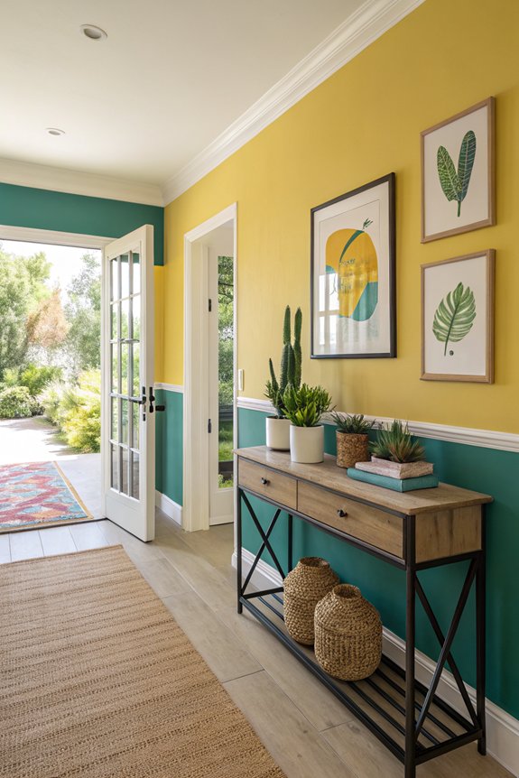 colorful entryway paint