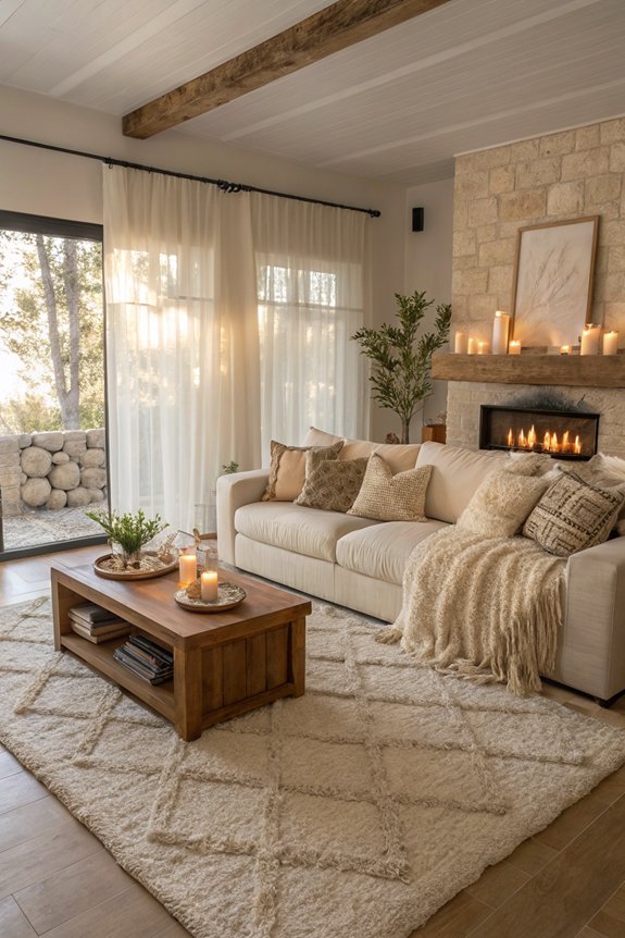 cozy area rugs enhance warmth