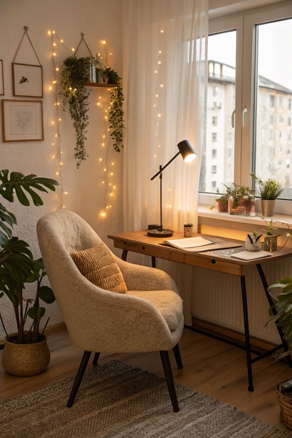 cozy atmosphere through soft lighting