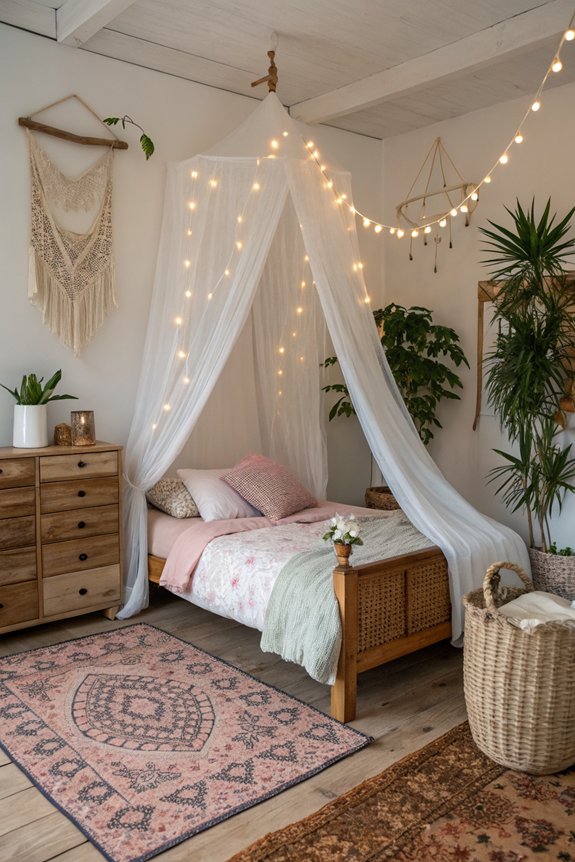 cozy bed canopy charm