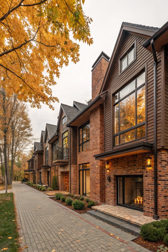 cozy brick fireplace ambiance