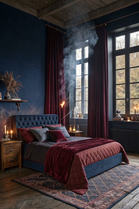 cozy candlelit bedroom atmosphere